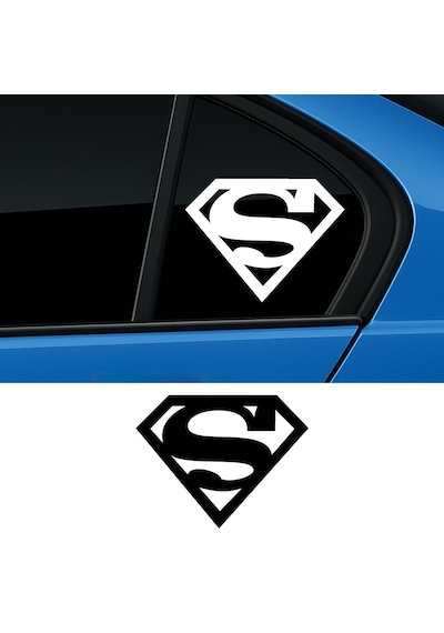 Superman Sticker, Oto Sticker, Kelebek Cam Sticker, Motor Sticker 15x12 Cm