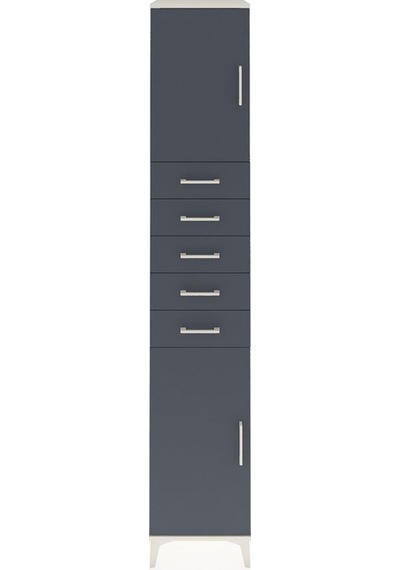 Hyperion Dolap 3 Raflı 5 Çekmeceli 2 Kapaklı 44x44x243 Aytaşı-antrasit Aytası