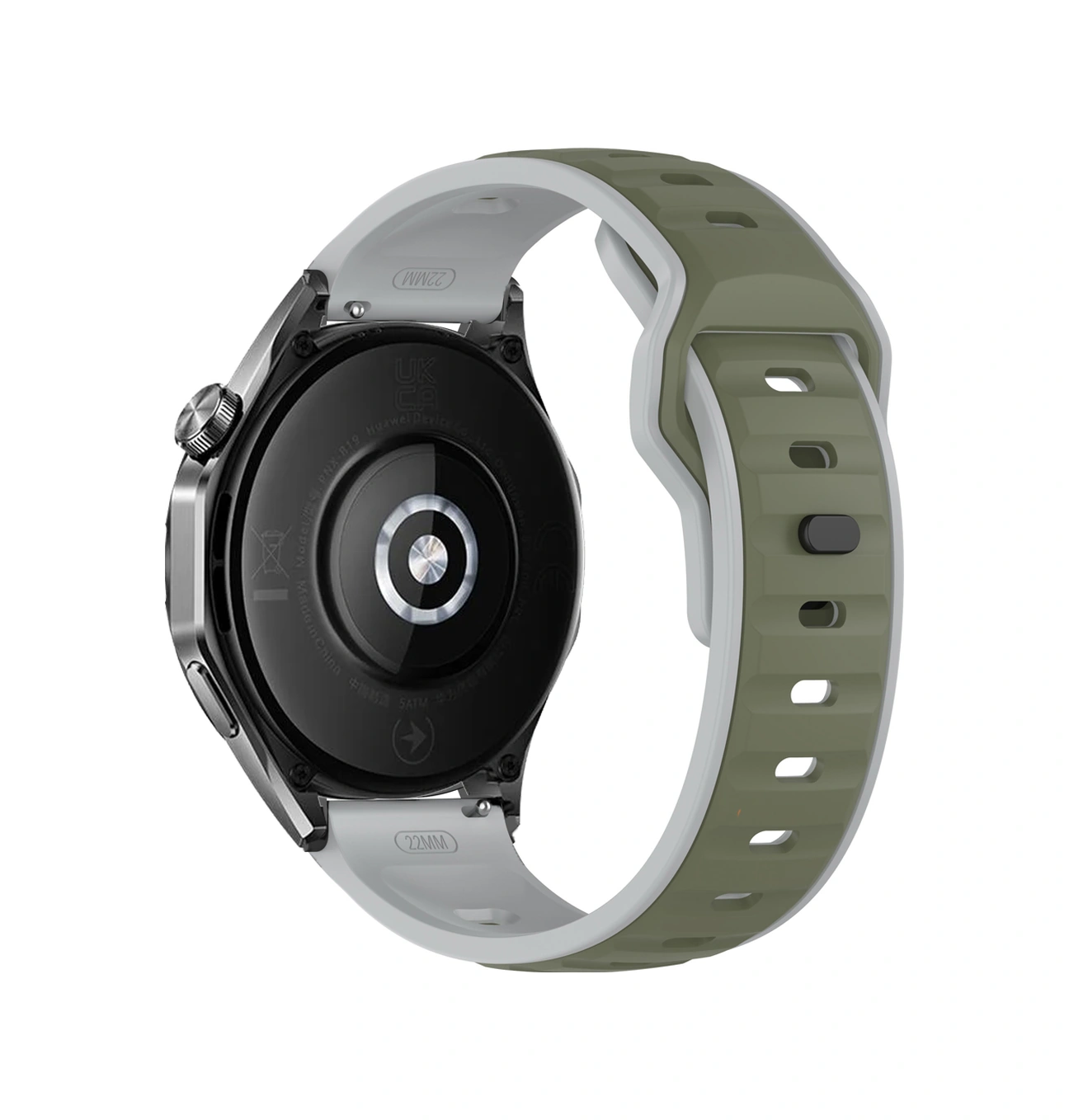 Huawei Watch Gt6 46mm İle Uyumlu Çift Renkli Spor Silikon Kordon Nefes Alabilir Konforlu
