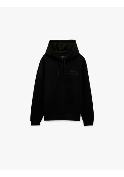 Koton Uzun Kollu Üç İplik Şardonlu Rahat Kalıp Kanguru Cepli Kapşonlu Baskılı Sweatshirt Siyah 7wam70208mk Koton Uzun Kollu Üç İplik Şardonlu Rahat Kalıp Kanguru Cepli Kapşonlu Baskılı Sweatshirt Siyah 7wam70208mk