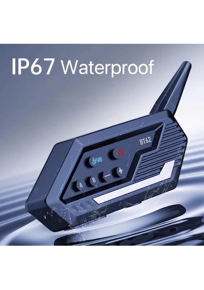 Bt62 Motosiklet Kask Kulaklığı Bluetooth Intercom 2 Intercom Bağlantılı