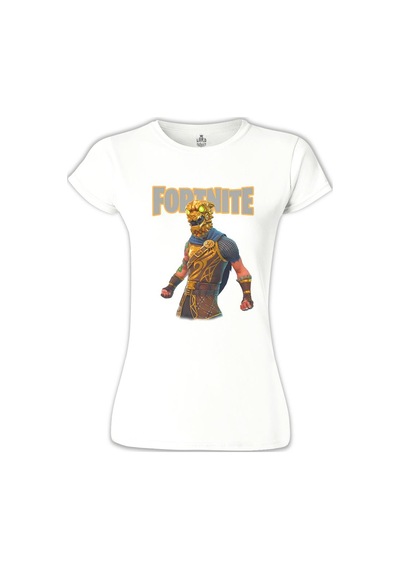 Fortnite - Battle Hound Beyaz Kadın Tshirt 001