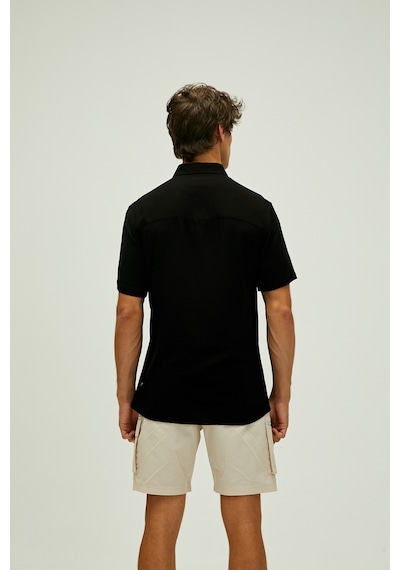 Bad Bear Frank Shirt Siyah Kısa Kollu Erkek Gömlek-siyah Siyah