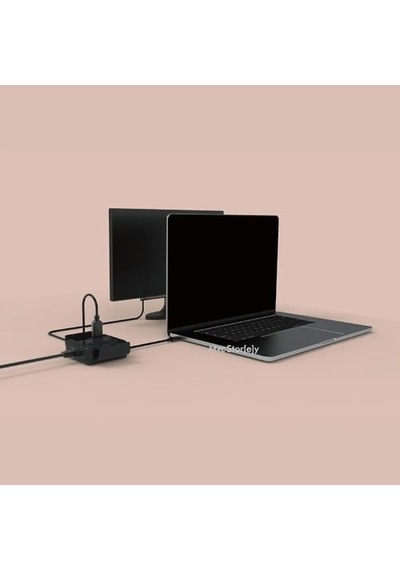 5-in-1 Usb-c Hub Ve Çoklayıcı Ethernet, Hdmı Ve 60w Pd Macbook Ve Usb-c Laptoplar İçin Profesyonel Hub Siyah