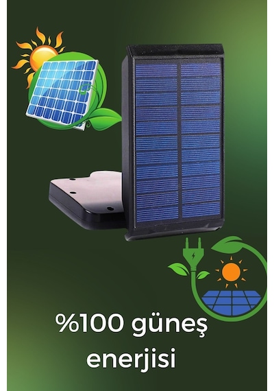 Solar Lamba 140 Led 8 Bölmeli Sensörlü Güneş Enerjili