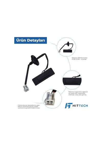 Hyundai i10, Veloster, Verna, Kia Rio ve Picanto Uyumlu Bagaj Açma Düğmesi Butonu Switch OEM 81260-2V000