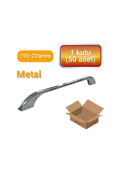 50 Adet Ezgi Krom Metal Mobilya Kulpu 192mm - 224mm Krom