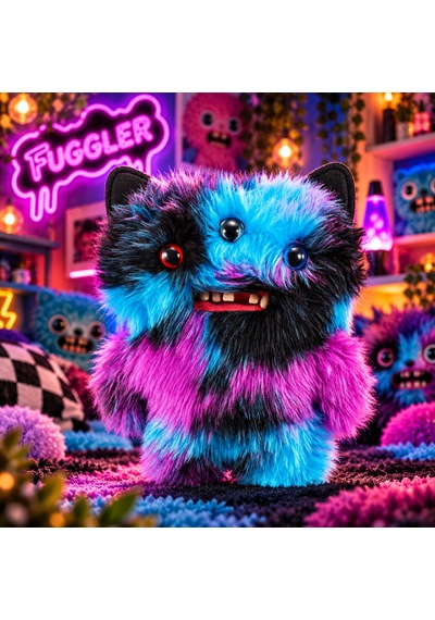 Fuggler Butt Ugly Pets 22 Cm Mavi Mor Renkli Dişli Peluş Oyuncak Çok Renkli