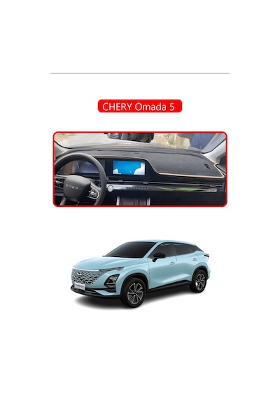 Chery Omada 5 Torpido Koruma Halısı Kırmızı Kenar