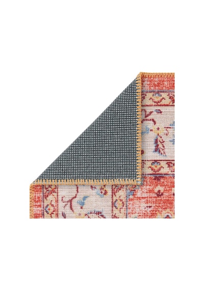 Cool Halı Happy Kırmızı Halı Vintage Kaymaz Eskitme Bohem Modern Kiremit Salon Oturma Odası Halısı
