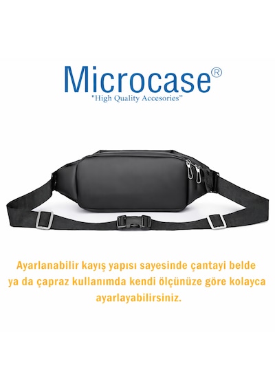 Microcase 2 Bölmeli Günlük Kullanım Çapraz Omuz Askılıklı Çanta Al5535 Siyah