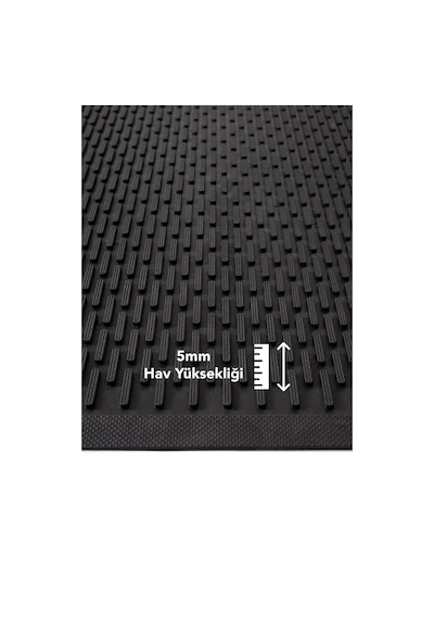 Ps021a Siyah Kaymaz Taban Nem Alıcı Toz Alıcı Kapı Önü Paspası Uv Dayanıklı 45x70 Cm