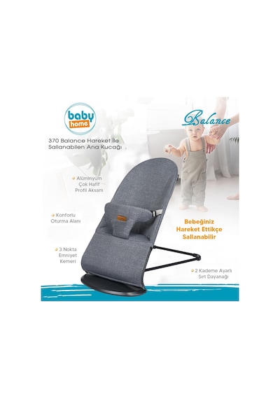 Baby Home 370 Balance Üç Kademeli Kolay Taşınabilir Sallanan Ana Kucağı