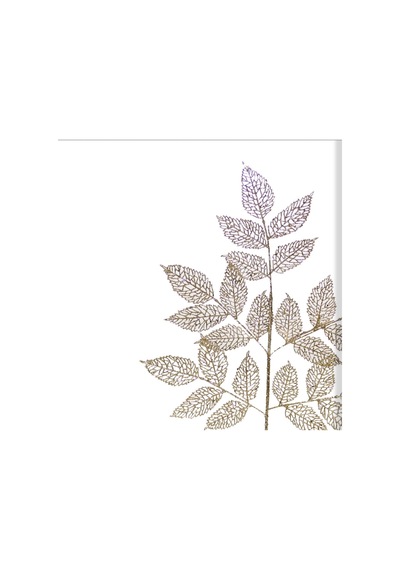 Yılbaşı Süsü Simli Dantel Yaprak Bronz 86 Cm