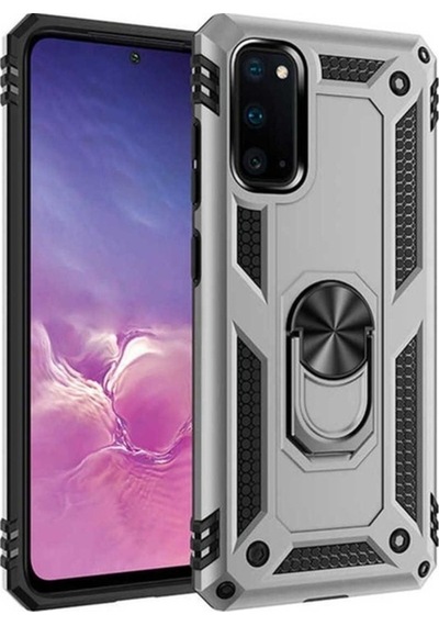 Galaxy S20 Kılıf Zore Vega Kapak Gri
