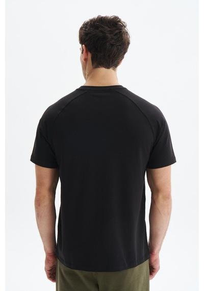 AR-MA Arma Erkek Regular Fit Basic Reglan Kollu Süprem Bisiklet Yaka Tişört Y29344472202 Siyah