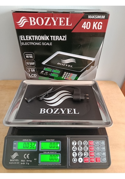 40 Kg Terazi-fiyat Hesaplamalı-büyük Akülü-kırılmaz Taban Tartı