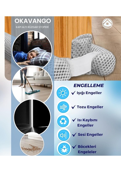 Çift Taraflı Kapı Altı İzolasyon Süngeri, Kapı Altı Rüzgar Önleyici, Ayarlanabilir, Soğuk Geçirmez, Toz Geç