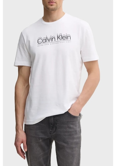 Calvin Klein Erkek T Shirt K10k114149 Yaf Beyaz Beyaz