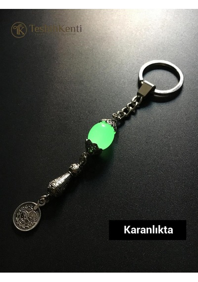 Karanlıkta Parlayan Kedi Gözü Anahtarlık
