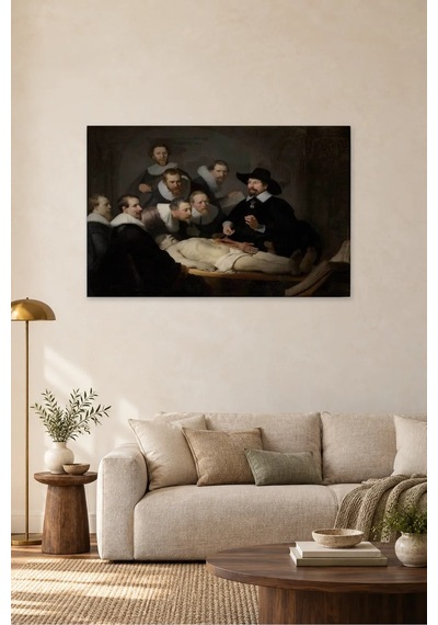 Fida Rembrandt Cerrahlar Ve Anatomi Dersi Canvas Tablo Çok Renkli