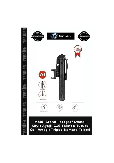 Mobil Stand Fotoğraf Standı Kayıt Ayağı C16 Telefon Tutucu Çok Amaçlı Tripod Kamera Tripod
