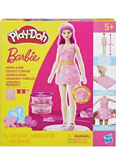 Play-doh Barbie Kalpler Ve Saçlar Çok  Renkli