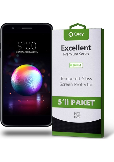 LG K11 ile Uyumlu Kırılmaz Temperli Ekran Koruyucu Cam Ekonomik 5'li Paket