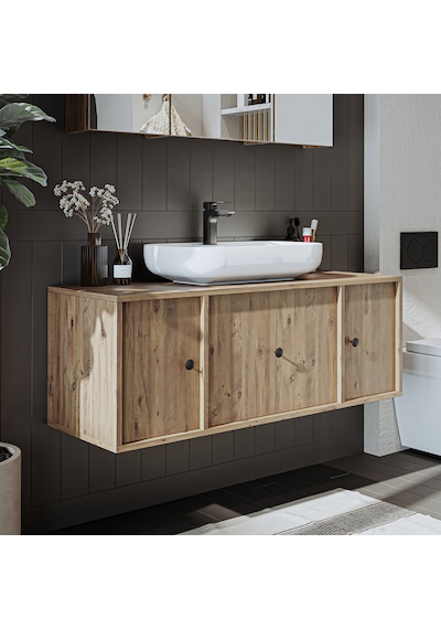 Gusto Ayaksız Oval Lavabolu Mdf 120 Cm Çekmeceli Banyo Dolabı Atl Atlantik Çam Gusto Ayaksız Oval Lavabolu Mdf 120 Cm Çekmeceli Banyo Dolabı Atl Atlantik Çam