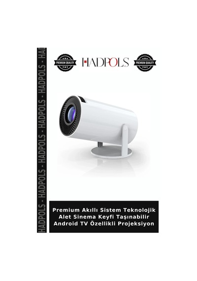 Premium Akıllı Sistem Teknolojik Alet Sinema Keyfi Taşınabilir Android Tv Özellikli Projeksiyon