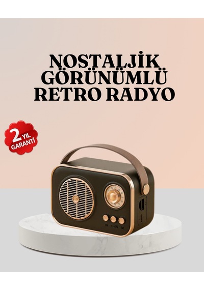 Bluetooth Lu Retro Radyo Fm Destekli Nostaljik Hoparlör - Lisinya