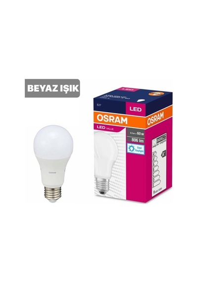 Osram 8.5w E27 Led Ampul 6500k Beyaz Işık 806lm Tasarruflu Ampul