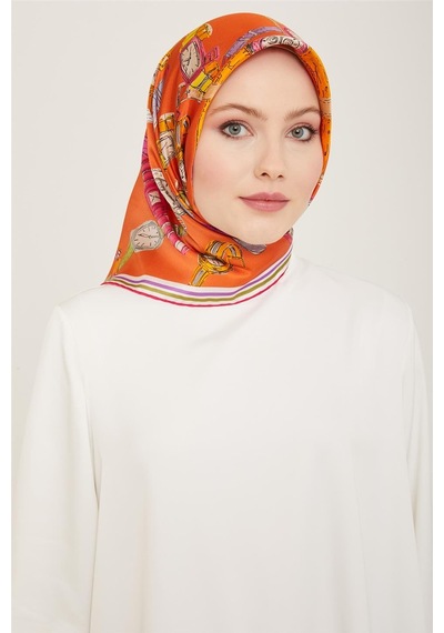 Armine Sura İpek Eşarp 24ya9141 04 - Desenli