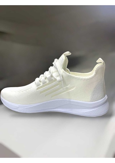 Tutınom Unisex Ortopedik Yumuşak Taban Günlük Yazlık Sneaker Spor Ayakkabı Beyaz Buz