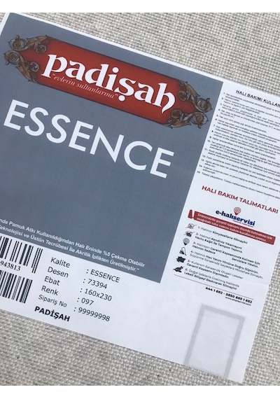 Padişah Halı Essence 73394 097 Serisi Akrilik Salon Oturma Yatak Odası Halısı Gri