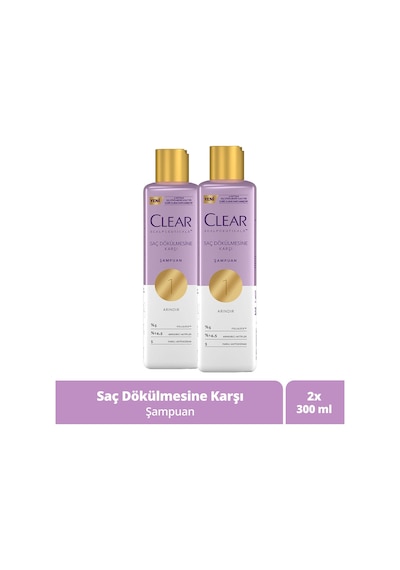 Clear Scalpceuticals Saç Bakım Şampuanı Saç Dökülmesine Karşı 300 Ml X2