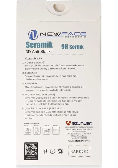 Newface Samsung Galaxy A05 3d Antistatik Seramik Nano Ekran Koruyucu