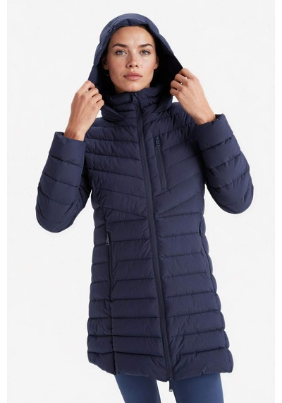 Defacto Defactofit Su İtici Regular Fit Kapüşonlu Şişme Parka Mont C6035ax25wnnv251 Lacivert-nv251