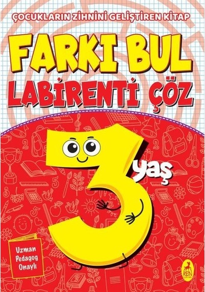 Farkı Bul Labirenti Çöz - 3 Yaş- Ren Kitap