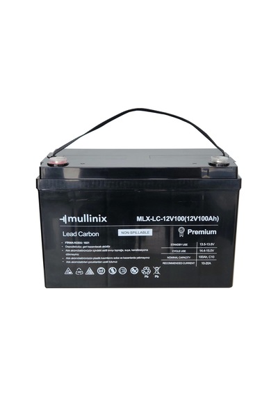 Mullinix 12v 100ah %50 Dod 2900 Derin Döngü Kurşun Karbon Akü