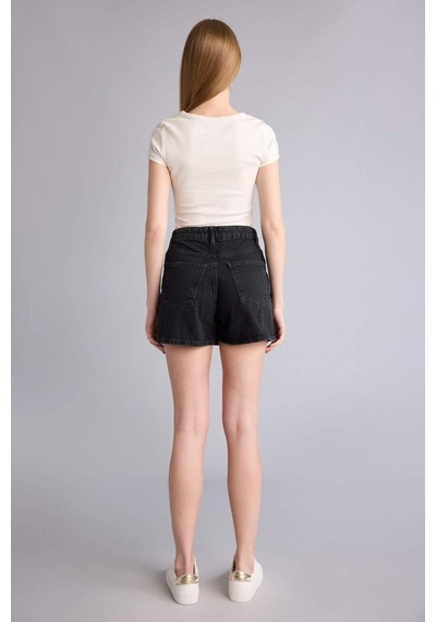 Defacto Normal Bel Jean Şort H0633ax26smnm40 Siyah-nm40