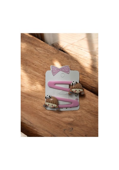 2 Li Çocuk Çıtçıt Toka Pembe - 676091030 Pembe