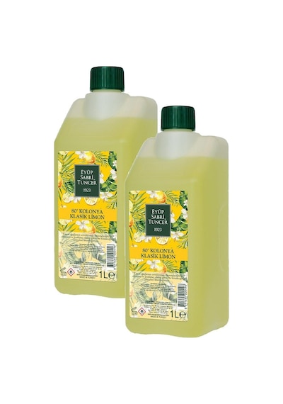 Eyüp Sabri Tuncer 80 Derece Klasik Limon Kolonyası Yedek Şişe 1 L x 2