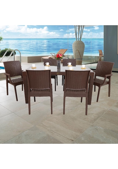 Depootoptan Mandella Elit Rattan 90 x 150 CM 2 Elit Koltuk 4 Elit Sandalye Camlı M (397462694) Depootoptan Mandella Elit Rattan 90 x 150 CM 2 Elit Koltuk 4 Elit Sandalye Camlı M (397462694)