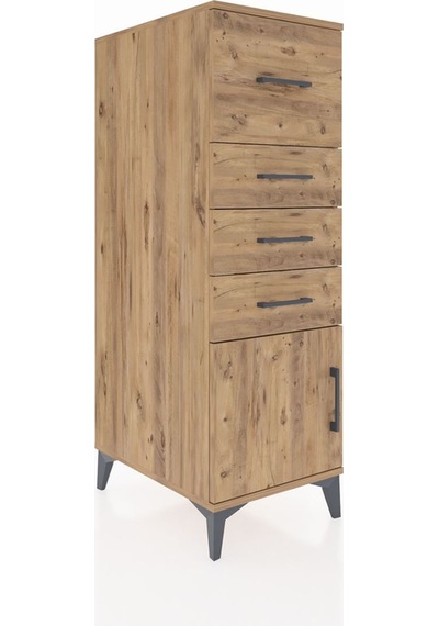 Kronos Dolap 4 Çekmeceli Tek Kapaklı 44x59x134 Çam-çam Çam