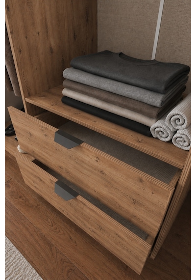 Arden 4 Kapaklı 2 Çekmeceli Gardırop/dolap 128x182x44 Cm Atlas Çam Modern Tasarım Kahverengi Arden 4 Kapaklı 2 Çekmeceli Gardırop/dolap 128x182x44 Cm Atlas Çam Modern Tasarım Kahverengi