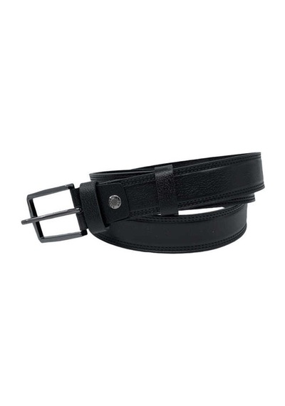 Süzer Deri Siyah Hakiki Deri Dikişli 3.5 Cm.Lik Klasik Erkek Kemer - 300-28