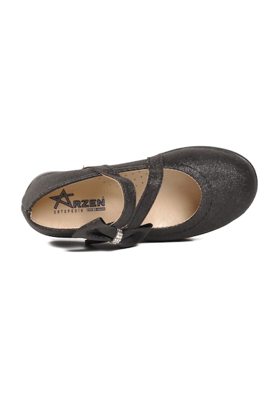 Arzen 26a88 P Siyah Simli Kız Çocuk Babet Ayakkabı