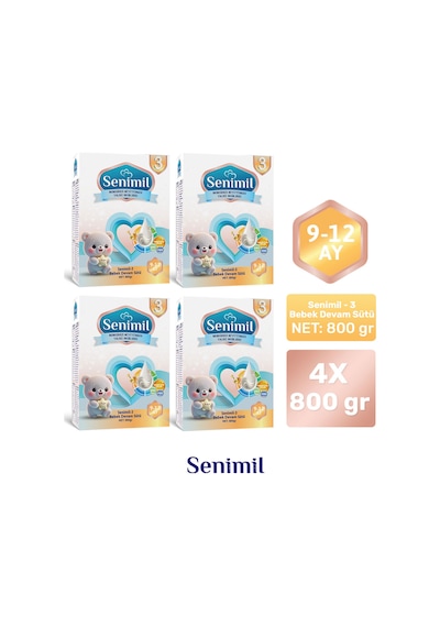 Senımıl 3 Bebek Devam Sütü 800 G 4 Adet
