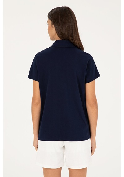 U.S. Polo Assn. Kadın Basic Tişört 50285853-vr033 Lacivert
